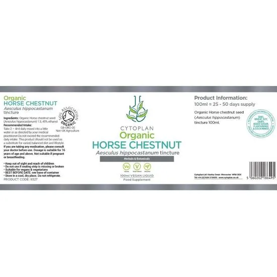 Cytoplan Organic Horse Chestnut Tincture 100ml