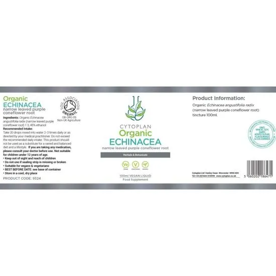 Cytoplan Organic Echinacea Tincture 100ml