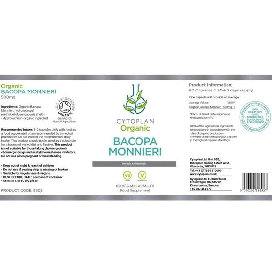 Cytoplan Bacopa Monnieri Capsules 60 Capsules