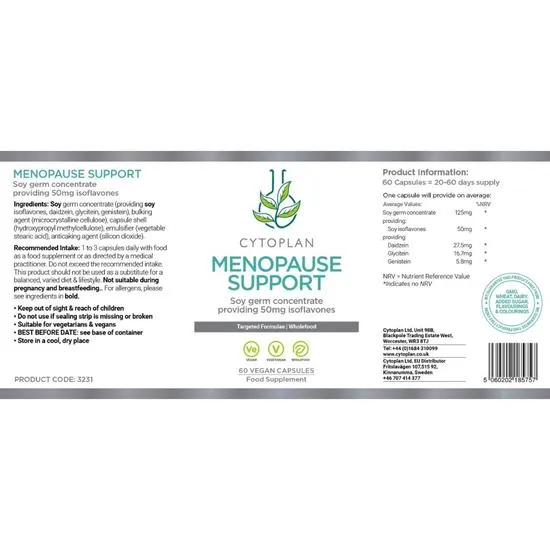 Cytoplan Menopause Support Capsules 60 Capsules