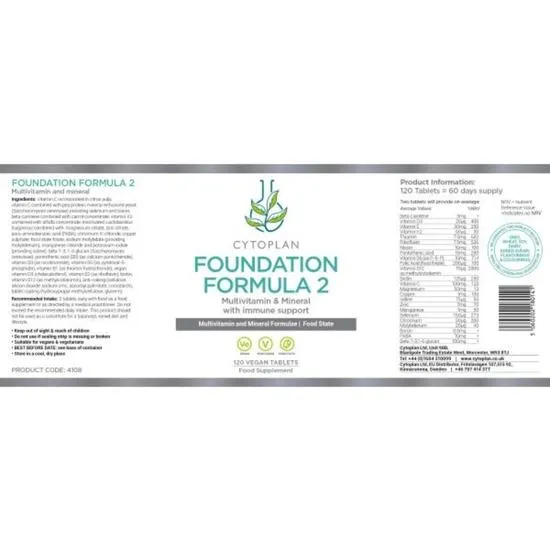Cytoplan Foundation Formula 2 Tablets 120 Tablets