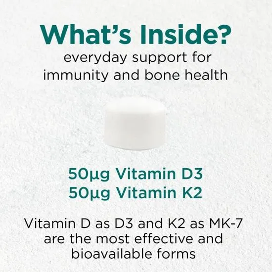 Cytoplan Daily D3 + K2 50ug/50ug Tablets 60 Tablets