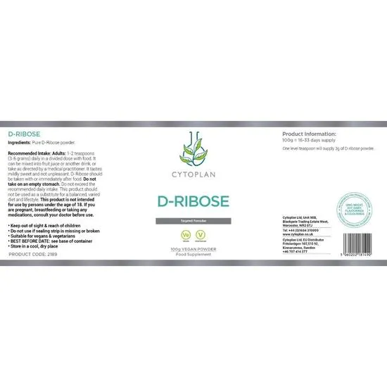 Cytoplan D-Ribose Powder 100g
