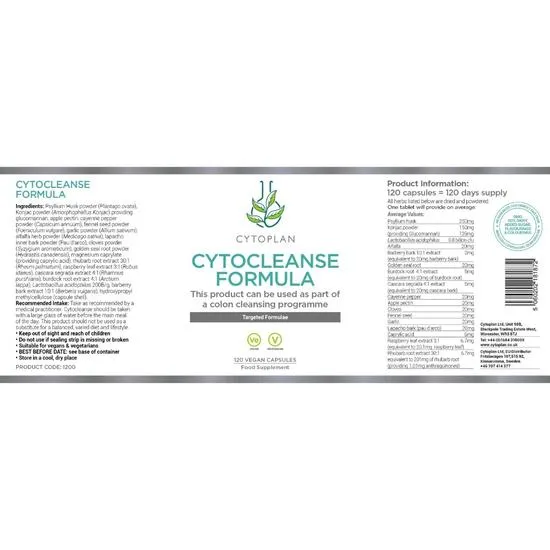 Cytoplan Cytocleanse Capsules 120 Capsules