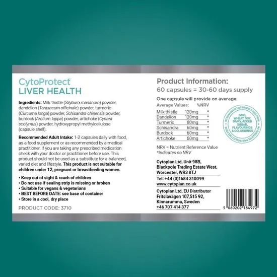 Cytoplan CytoProtect Liver Capsules 60 Capsules