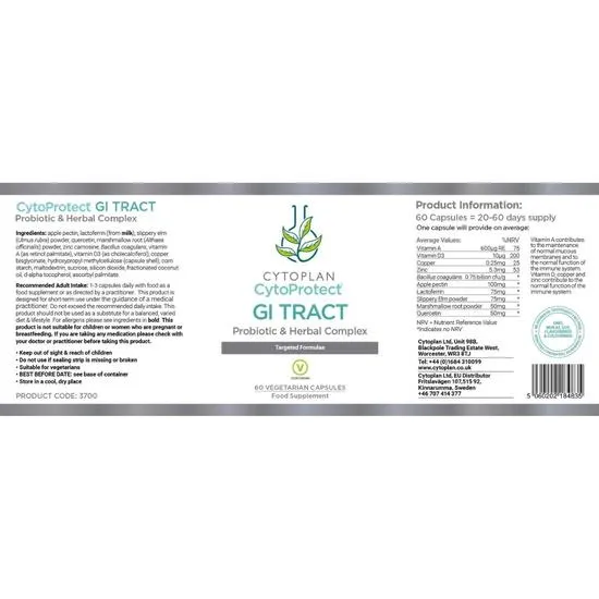 Cytoplan CytoProtect GI Tract Capsules 60 Capsules