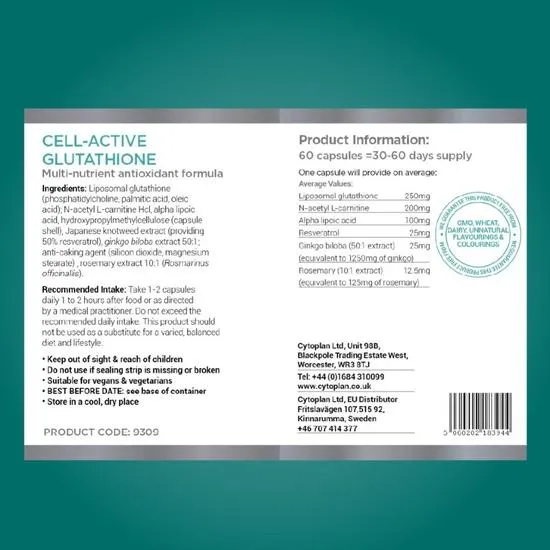 Cytoplan Cell-Active Glutathione Capsules 60 Capsules