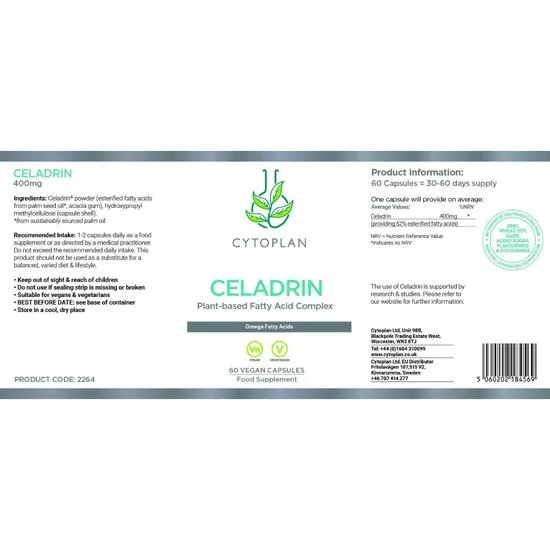 Cytoplan Celadrin 400mg Capsules 60 Capsules