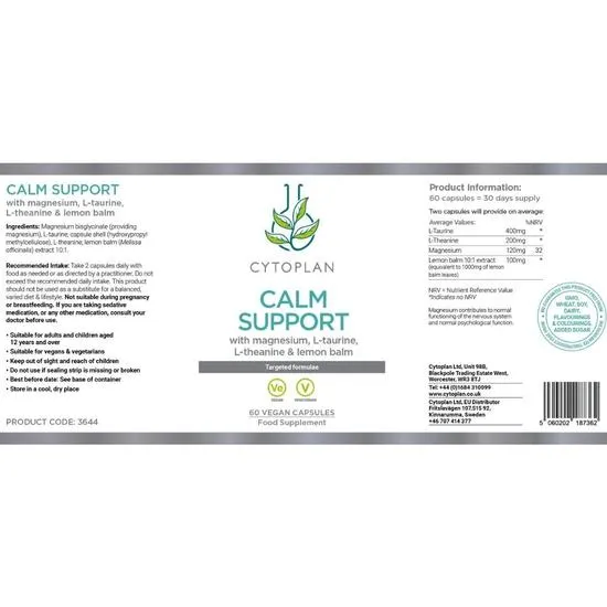 Cytoplan Calm Support Capsules 60 Capsules