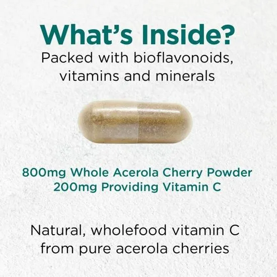 Cytoplan Cherry C Wholefood Vitamin C 200mg Capsules 120 Capsules