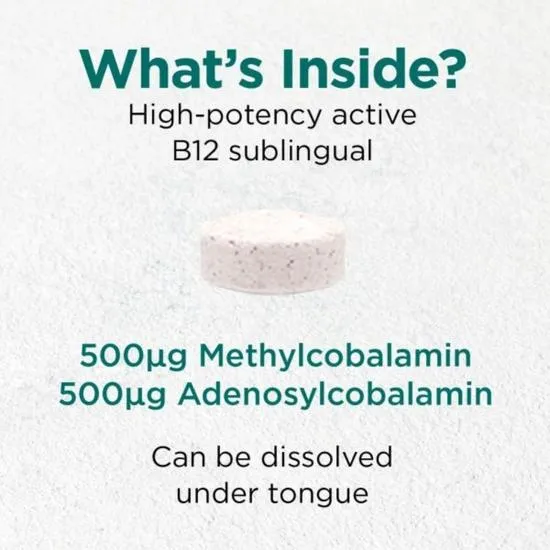 Cytoplan B12 Methylcobalamin & Adenosylcobalamin Sublingual Tablets 60 Tablets