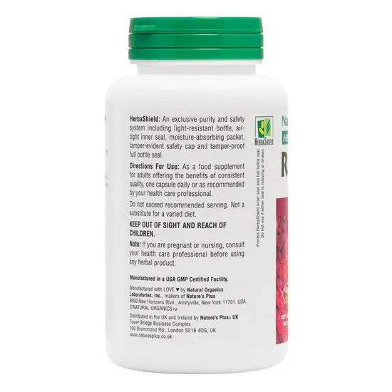 Nature's Plus Herbal Actives Red Yeast Rice 600mg Vegicaps 60 Vegicaps