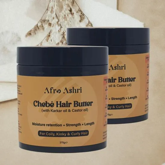 Afro Ashri Chebe Hair Growth Butter With Karkar Oil & Castor Oil 375g