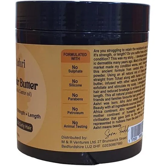 Afro Ashri Chebe Hair Growth Butter With Karkar Oil & Castor Oil 375g