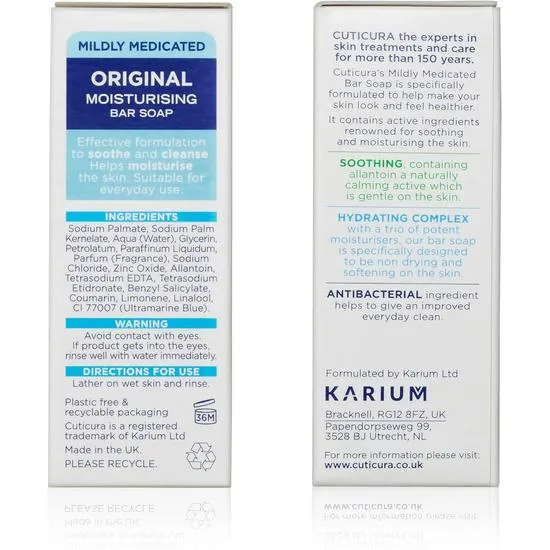 Cuticura Mildly Medicated Original Moisturising Bar Soap 100g