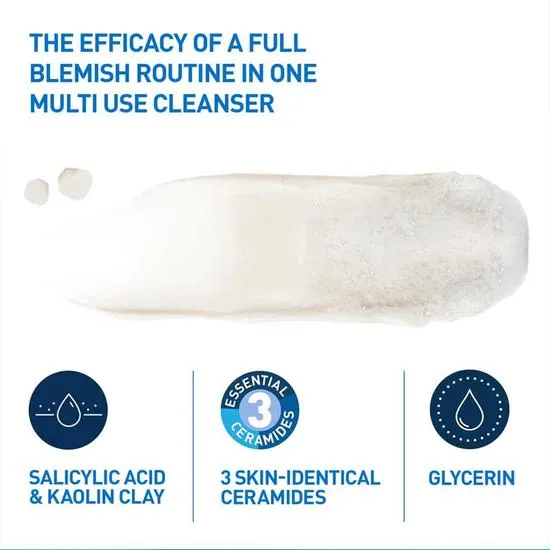 CeraVe Blemish Control Clay To Foam Cleanser For Blemish Prone Skin