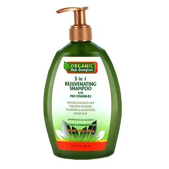 Organic Hair Energizer 5 In 1 Rejuvenating Shampoo With Pro Vitamin B5 385ml
