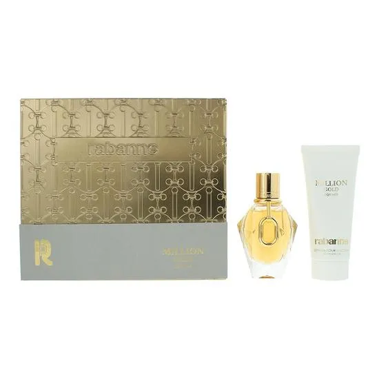 Paco Rabanne Million Gold Gift Set For Her Eau De Parfum 50ml + Body Lotion 100ml