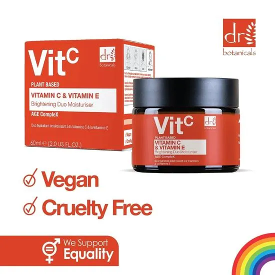 Dr Botanicals Vitamin C 1% & Vitamin E Brightening Duo Moisturiser 60ml