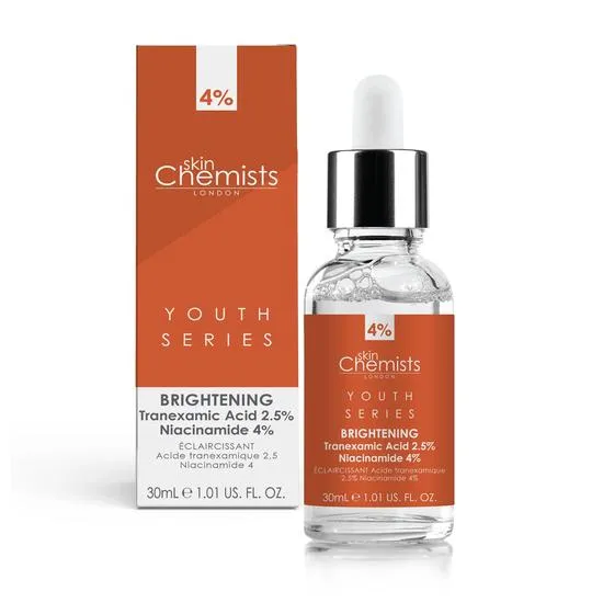 skinChemists Tranexamic Acid 2.5%, Niacinamide 4% Brightening Serum Duo Pack 30ml x 2