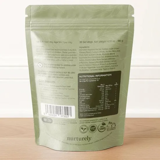 Nurturely Tummy Time Gummies 60 Gummies