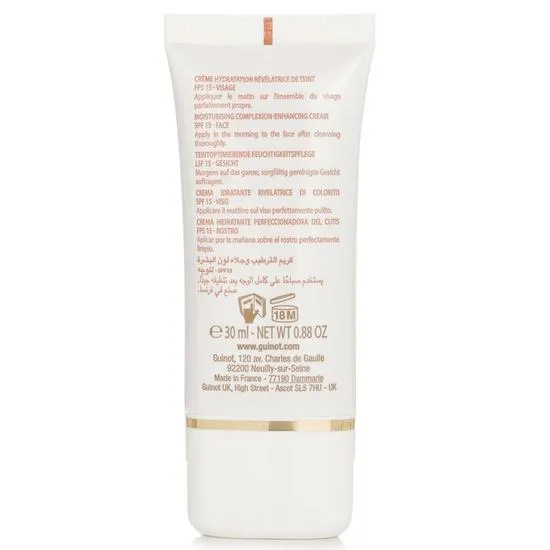 Guinot Creme Hydra Finish Face Moisturiser Complexion Enhancer SPF 15 30ml