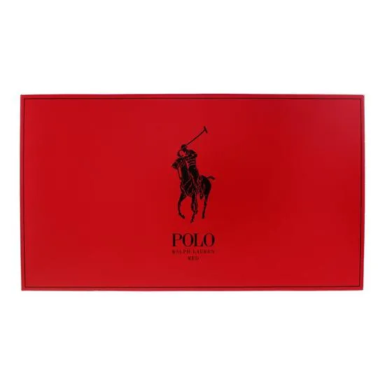 Ralph Lauren Polo Red Eau De Toilette 125ml, Eau De Toilette 40ml, Shower Gel 50ml + Aftershave Balm 50ml Gift Set For Him 125ml