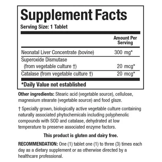 Biotics Research Cytozyme-LV Tablets 60 Tablets