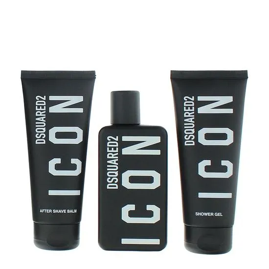 Dsquared2 Icon Pour Homme Eau De Parfum 100ml, Shower Gel 100ml + Aftershave Balm 100ml Gift Set 100ml