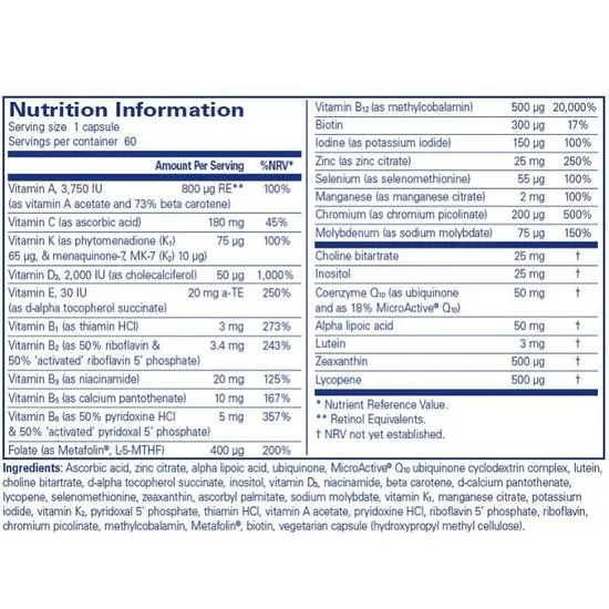 Pure Encapsulations O.N.E. Multivitamin Capsules 30 Capsules