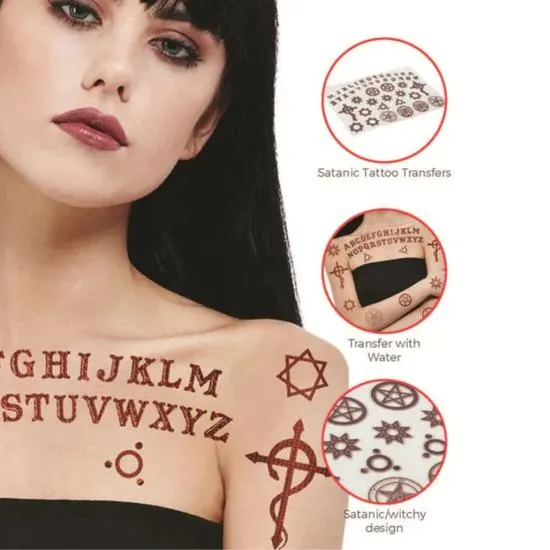 Smiffys Make-Up FX Satanic Tattoo Transfers