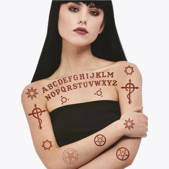 Smiffys Make-Up FX Satanic Tattoo Transfers