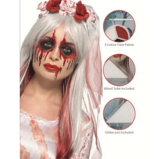 Smiffys Make-Up FX Blood Drip Bride Kit