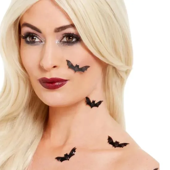 Smiffys Make-Up FX 3d Bat Stickers Black