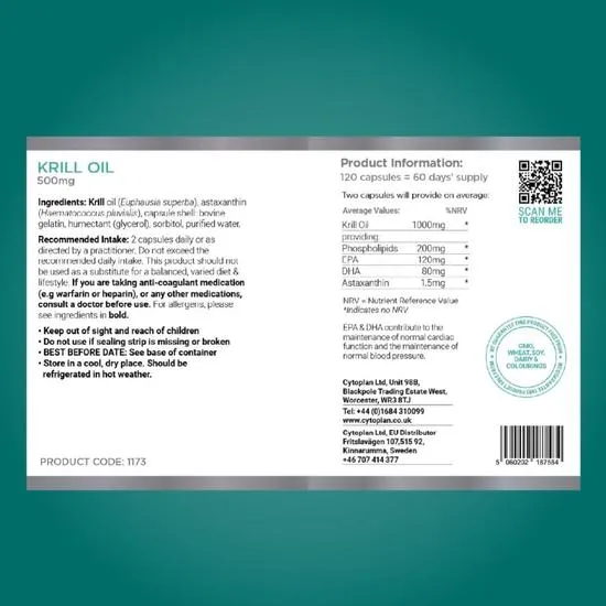 Cytoplan Krill Oil Capsules 60 Capsules