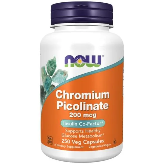 NOW Foods Chromium Picolinate 200mcg Capsules 100 Capsules