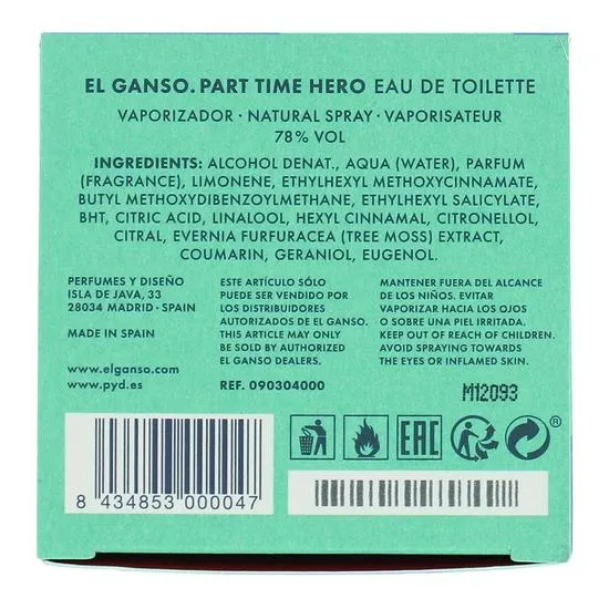 El Ganso Part Time Hero Eau De Toilette 125ml