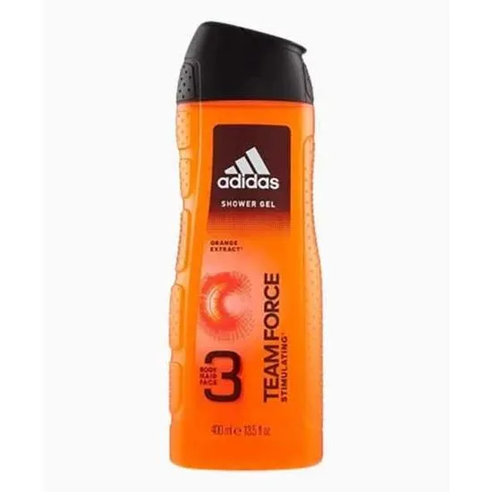 Adidas Team Force 3-in-1 Shower Gel With Orange Extract 250ml