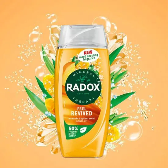 Radox Mineral Therapy Feel Revived Mandarin Apricot Scent Shower Gel 225ml