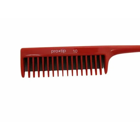 ProTip DENMAN PTC10 PRO TIP 10 HAIRDRESSING BACK COMBING TAIL COMB RED