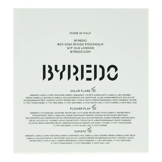 Byredo Colour Stick Set With Leather Pouch Dark Blue Solar Flare, Flower Play + Kumato 9g