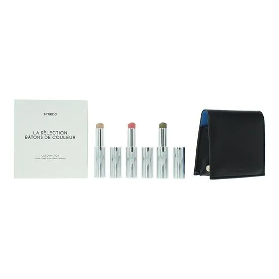 Byredo Colour Stick Set With Leather Pouch Blue Solar Flare, Flower Play + Kumato 3 x 3.5g