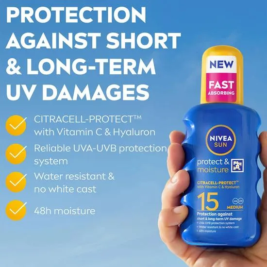 Nivea Sun Protect & Moisture Medium Spray SPF 15 200ml