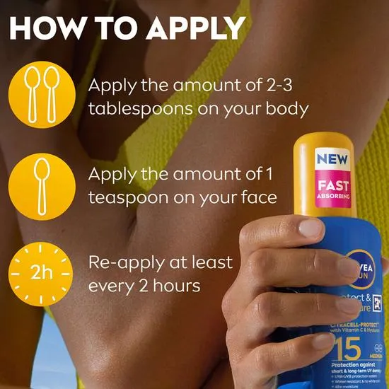 Nivea Sun Protect & Moisture Medium Spray SPF 15 200ml