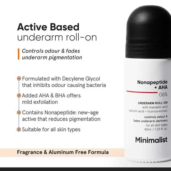 Minimalist Nonapeptide + AHA 6% Underarm Roll-On