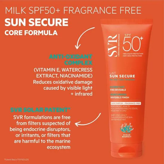 SVR SUN SECURE Lait SPF 50+ Sans Parfum 250ml