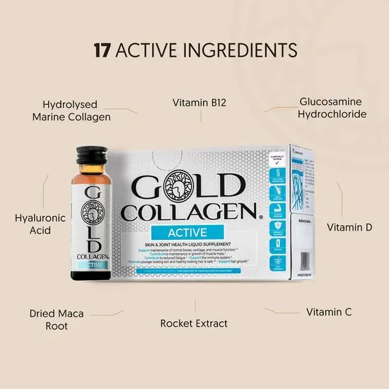 Gold Collagen Active Skin & Joint Health Liquid Supplement 10 x 50ml