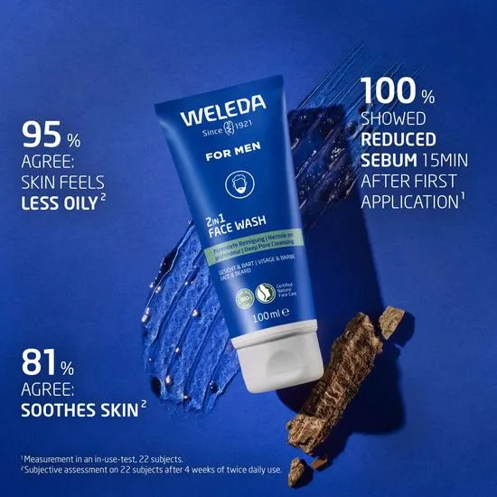 Weleda Men's 2in1 Beard & Face Wash 100ml