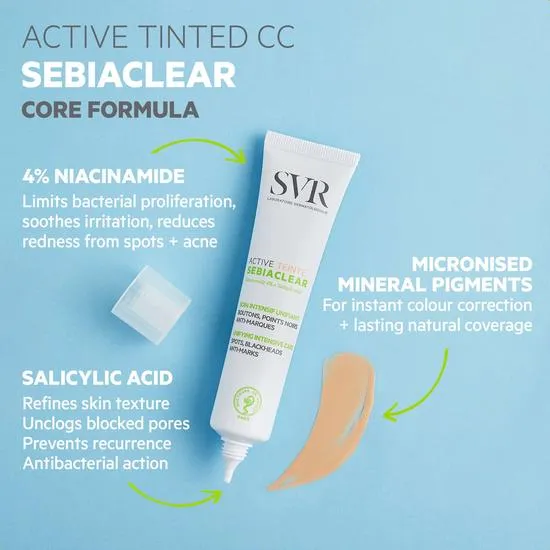 SVR SEBIACLEAR Active Tinted CC Cream 40ml
