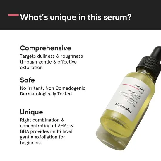 Minimalist AHA BHA 10% Face Exfoliator